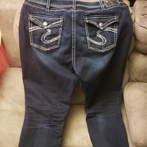 Plus size silver jeans size 22